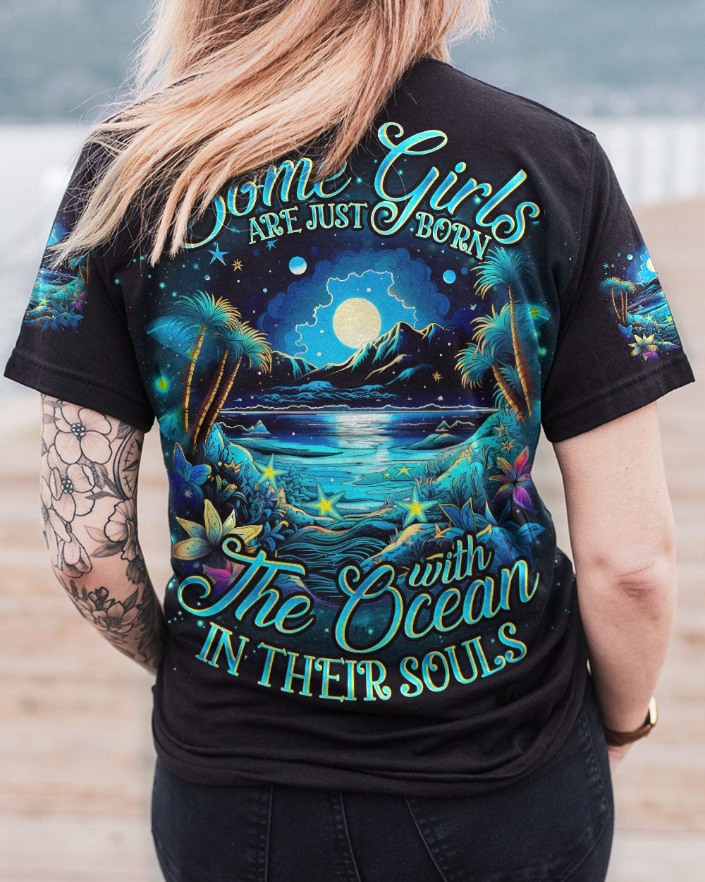 BLISSCORNERS SOME GIRLS ARE JUST BORN OCEAN ALL OVER PRINT