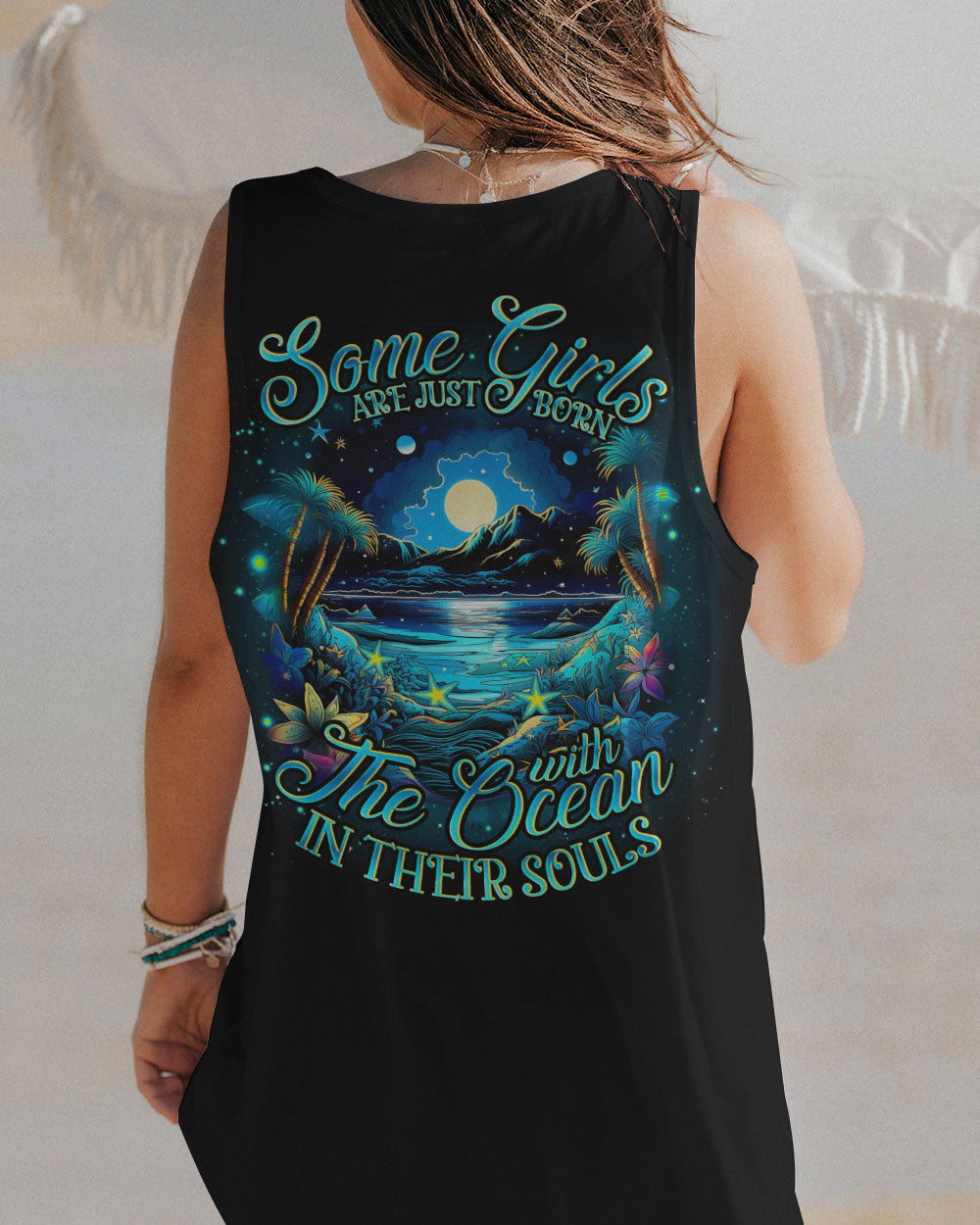 BLISSCORNERS SOME GIRLS ARE JUST BORN OCEAN ALL OVER PRINT