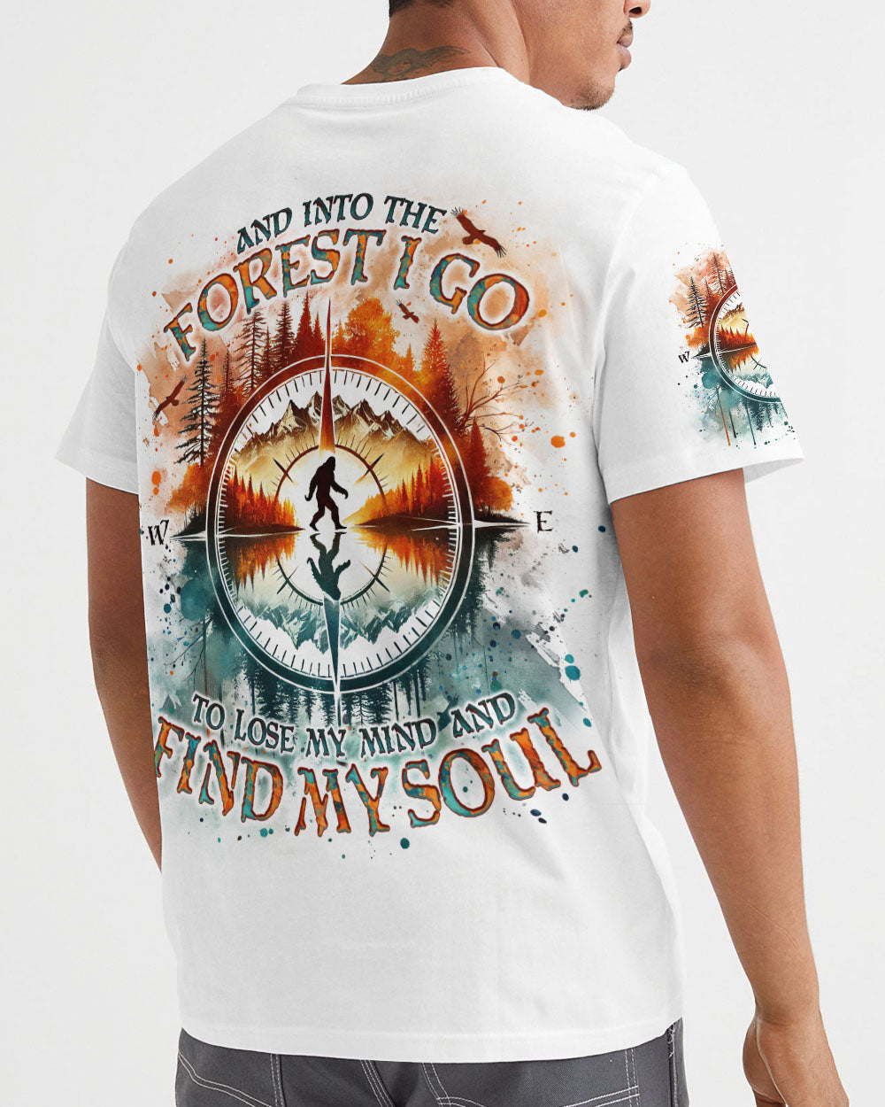 BLISSCORNERS AND INTO THE FOREST I GO BIGFOOT ALL OVER PRINT