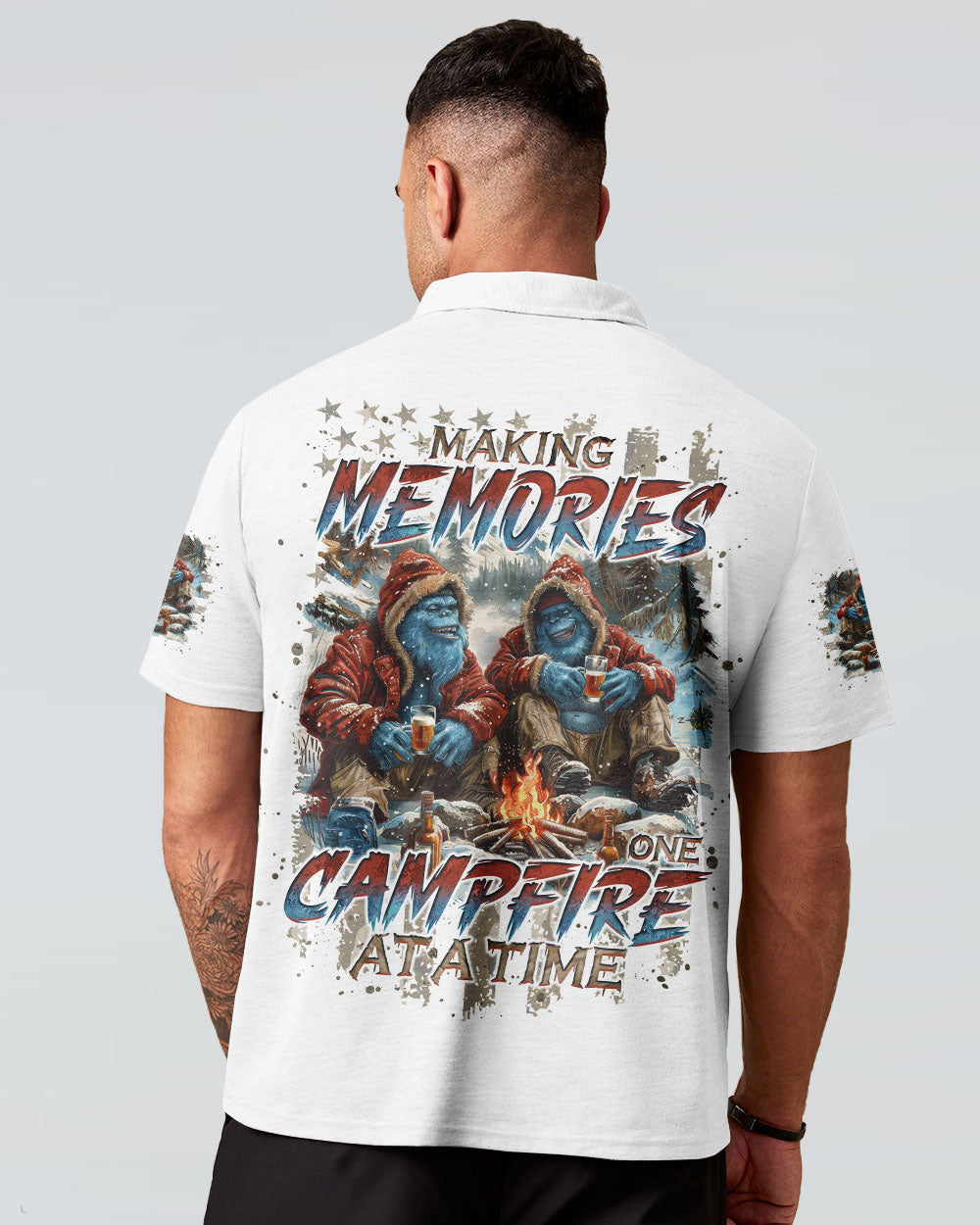 BLISSCORNERS MAKING MEMORIES ONE CAMPFIRE AT A TIME BIGFOOT  ALL OVER PRINT