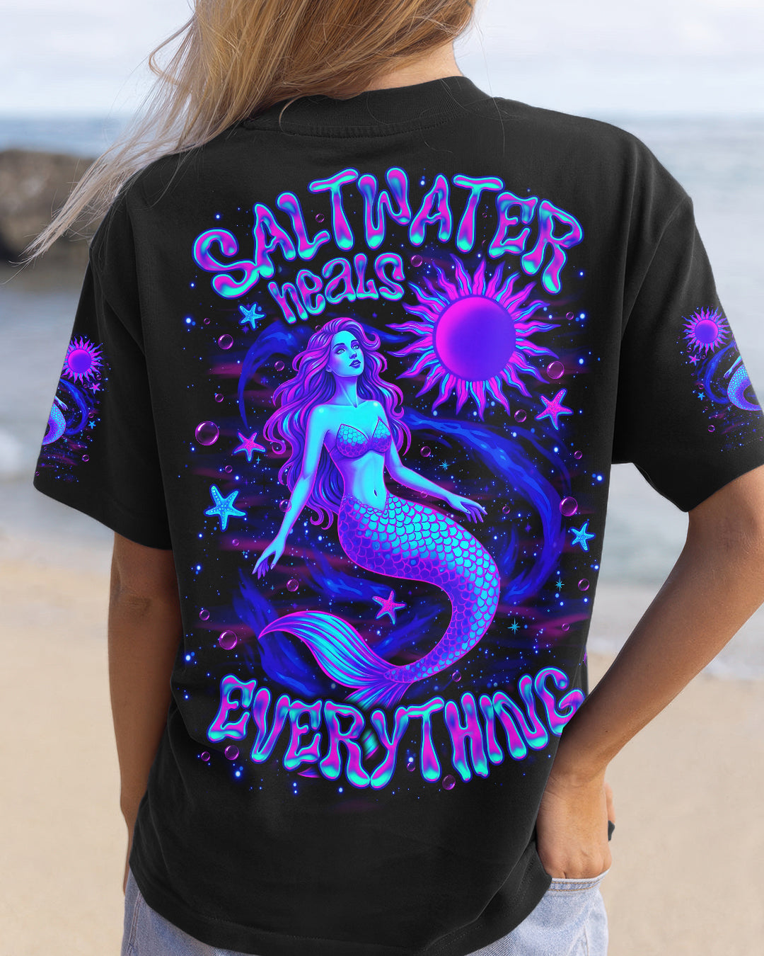 BLISSCORNERS SALTWATER HEALS EVERYTHING MERMAID ALL OVER PRINT