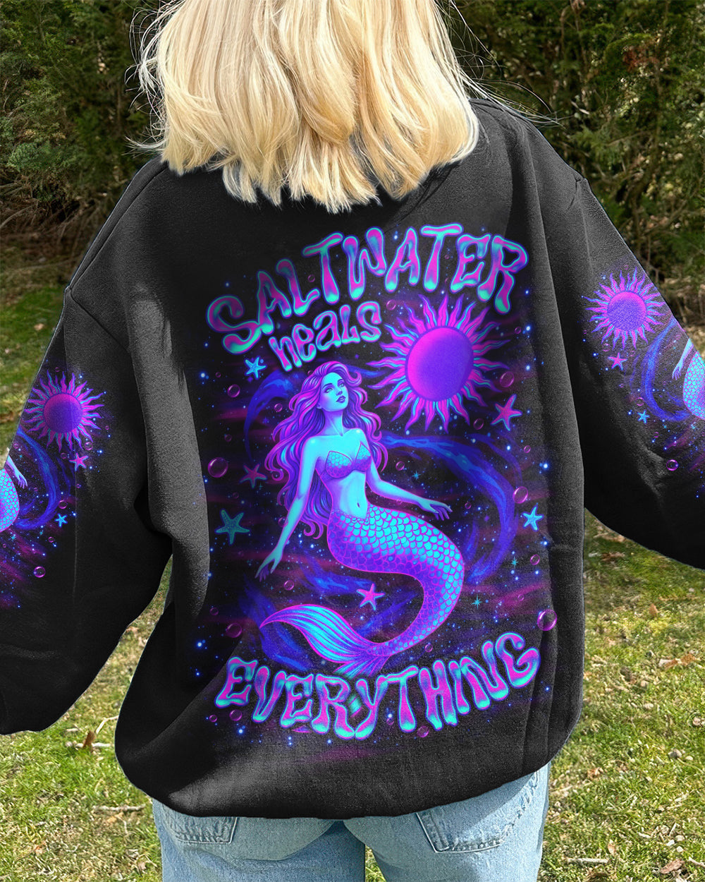BLISSCORNERS SALTWATER HEALS EVERYTHING MERMAID ALL OVER PRINT