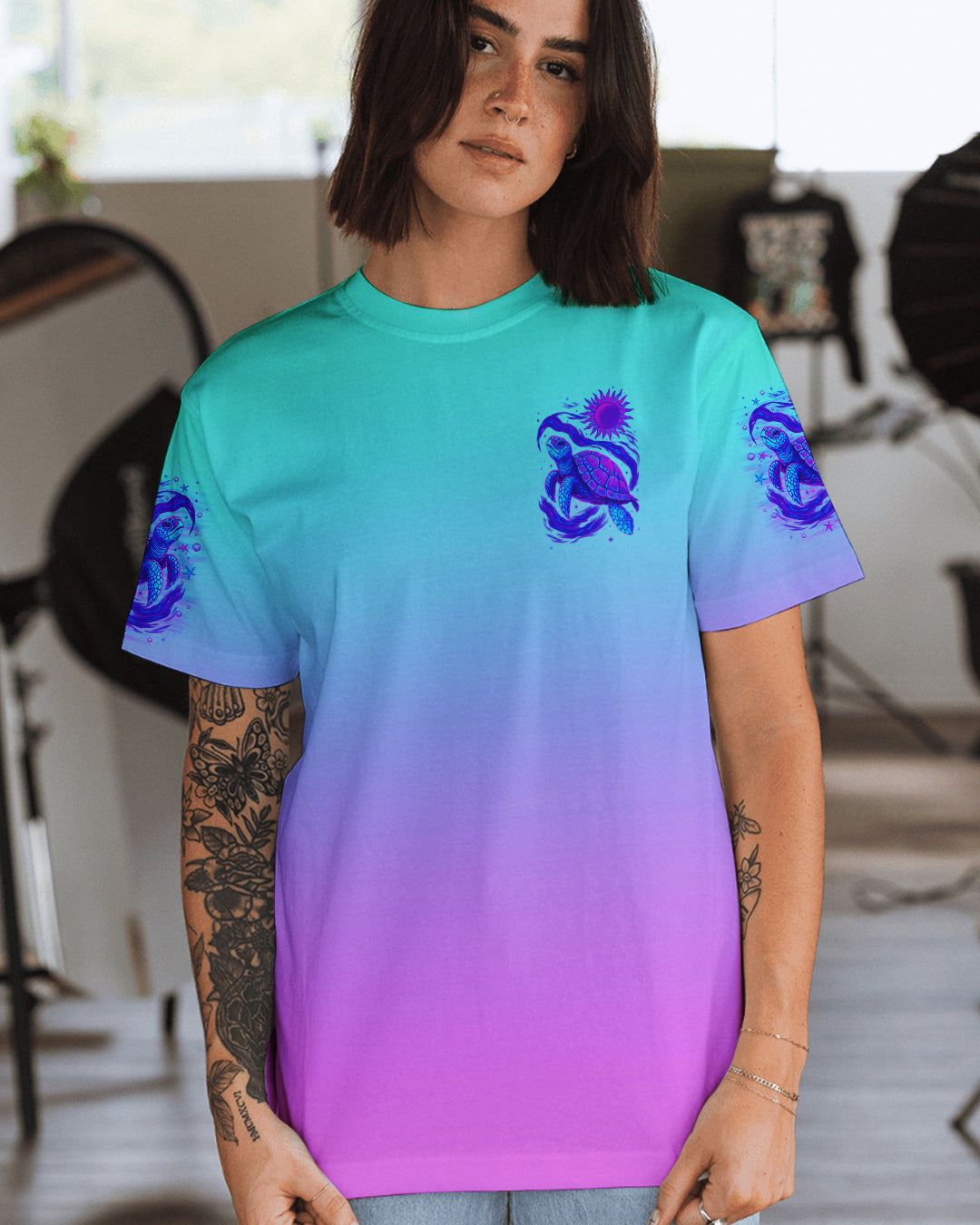 BLISSCORNERS SALTWATER HEALS EVERYTHING TURTLE ALL OVER PRINT