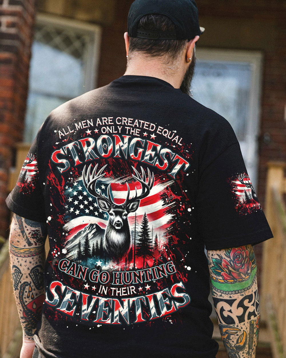 BLISSCORNERS GO HUNTING IN THEIR SEVENTIES DEER ALL OVER PRINT