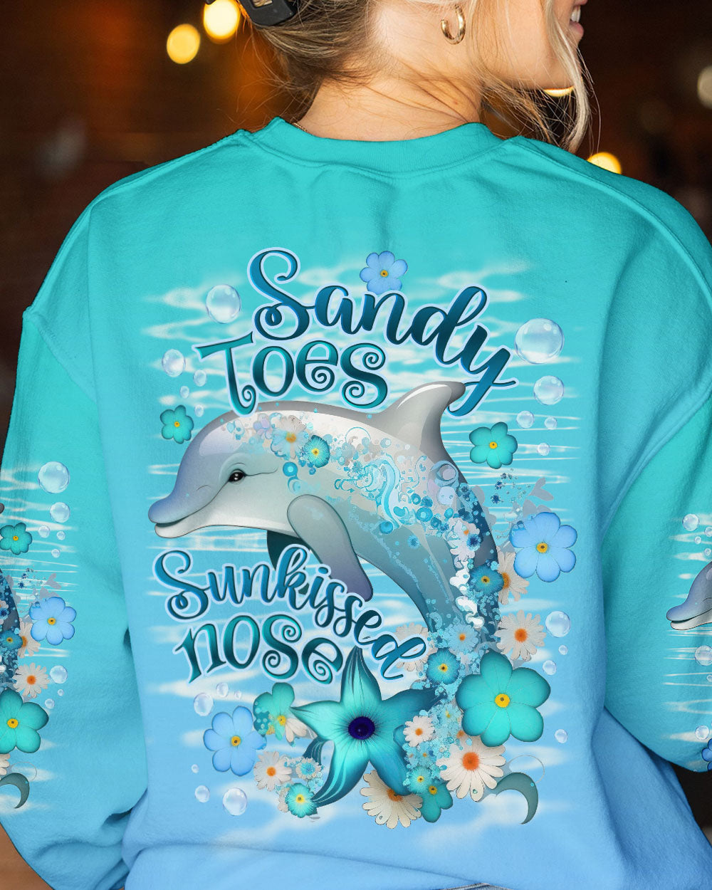 BLISSCORNERS SANDY TOES SUNKISSED NOSE DOLPHIN ALL OVER PRINT