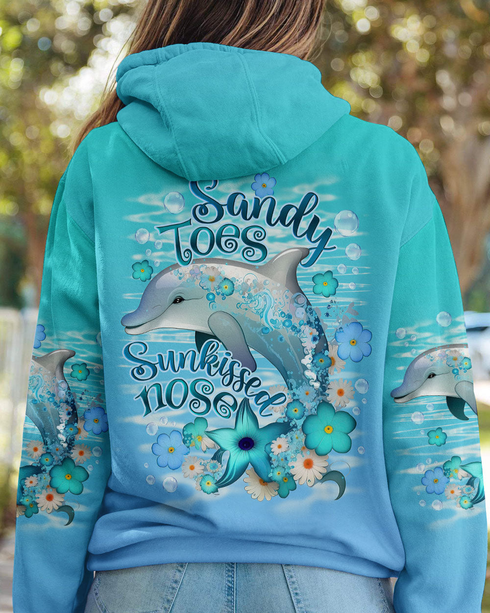 BLISSCORNERS SANDY TOES SUNKISSED NOSE DOLPHIN ALL OVER PRINT