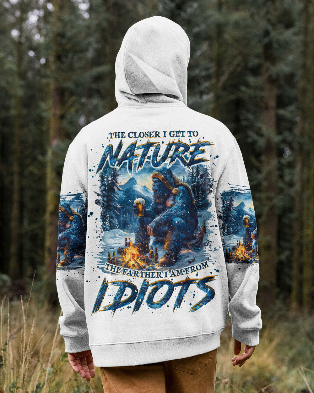BLISSCORNERS THE CLOSER I GET TO NATURE BIGFOOT ALL OVER PRINT