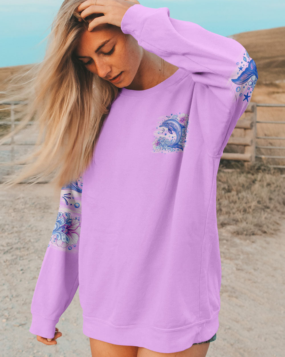 BLISSCORNERS THROUGH THE STORM DOLPHIN ALL OVER PRINT