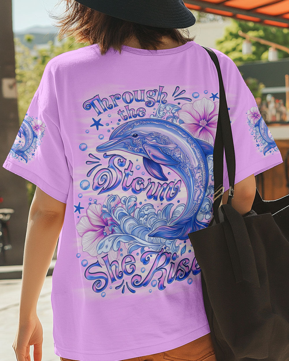 BLISSCORNERS THROUGH THE STORM DOLPHIN ALL OVER PRINT
