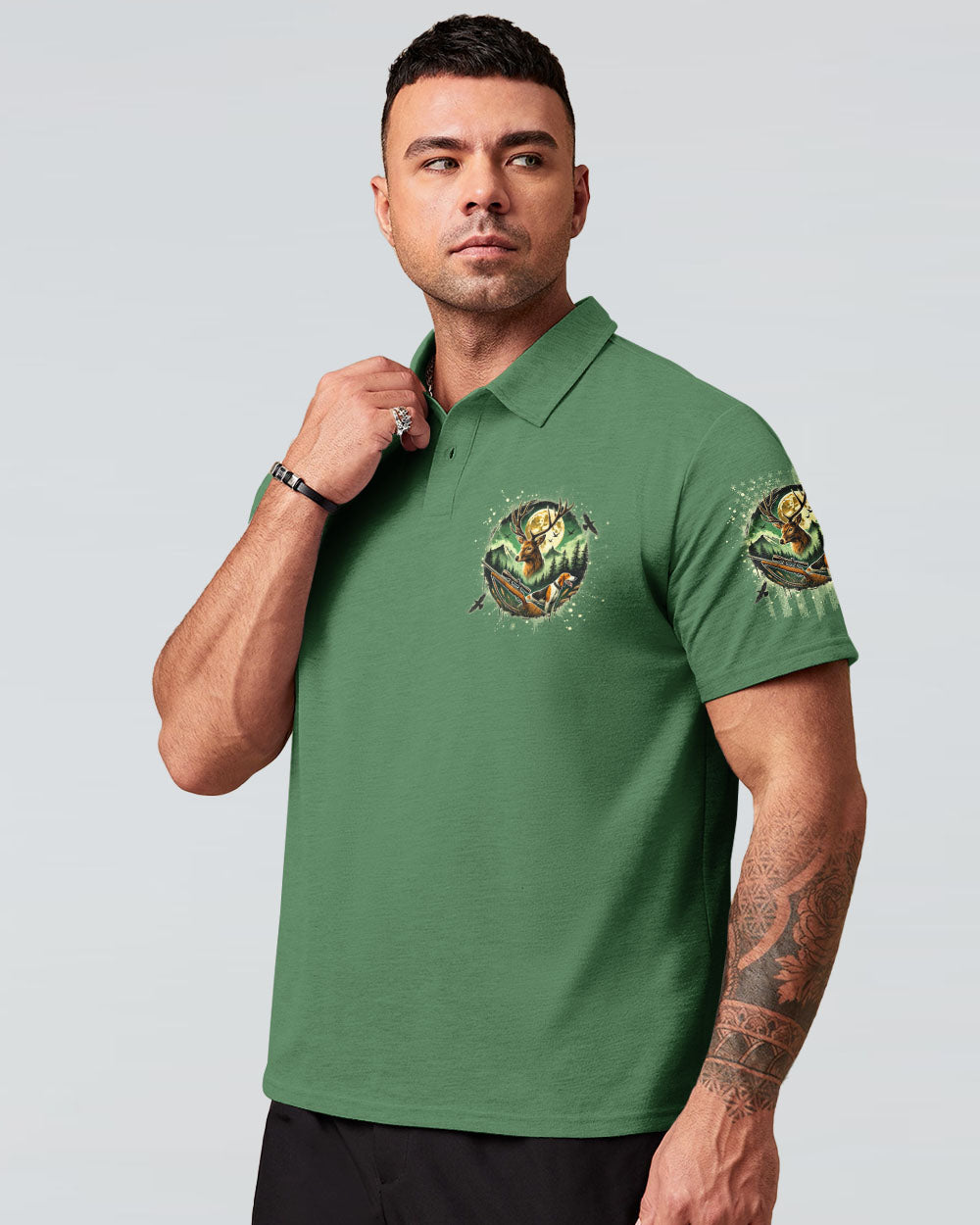 BLISSCORNERS BUCK AROUND AND FIND OUT DEER HUNTING FOXHOUND DOG ALL OVER PRINT
