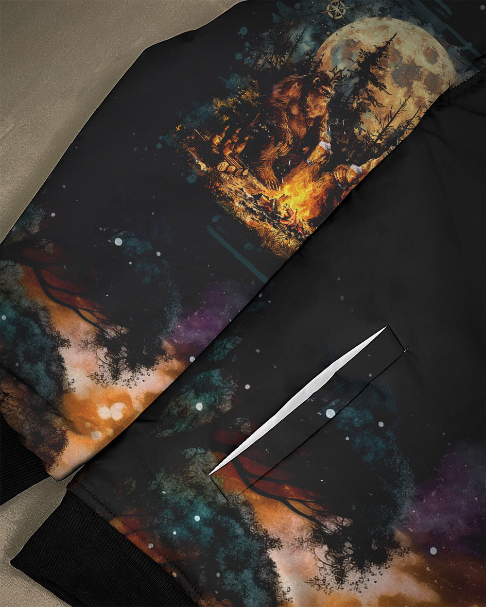 BLISSCORNERS MAKING MEMORIES ONE CAMPFIRE AT A TIME BIGFOOT BOMBER JACKET