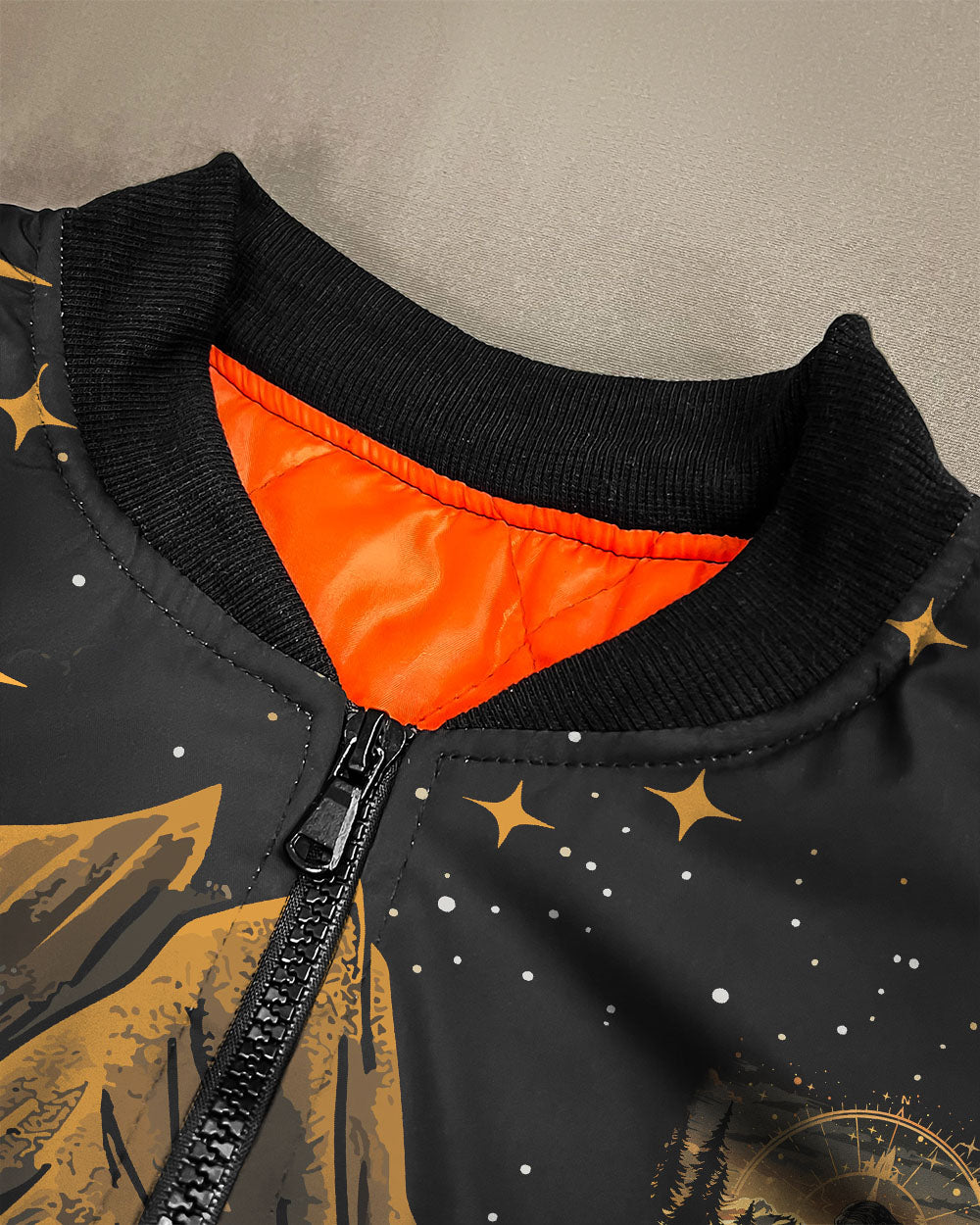 BLISSCORNERS NOT ALL WHO WANDER ARE LOST BIGFOOT COMPASS BOMBER JACKET