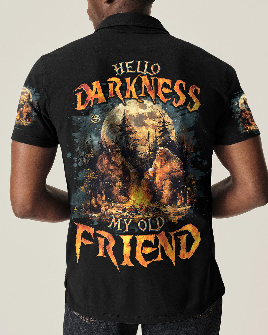 BLISSCORNERS HELLO DARKNESS MY OLD FRIEND BIGFOOT ALL OVER PRINT -  TLNO2410251