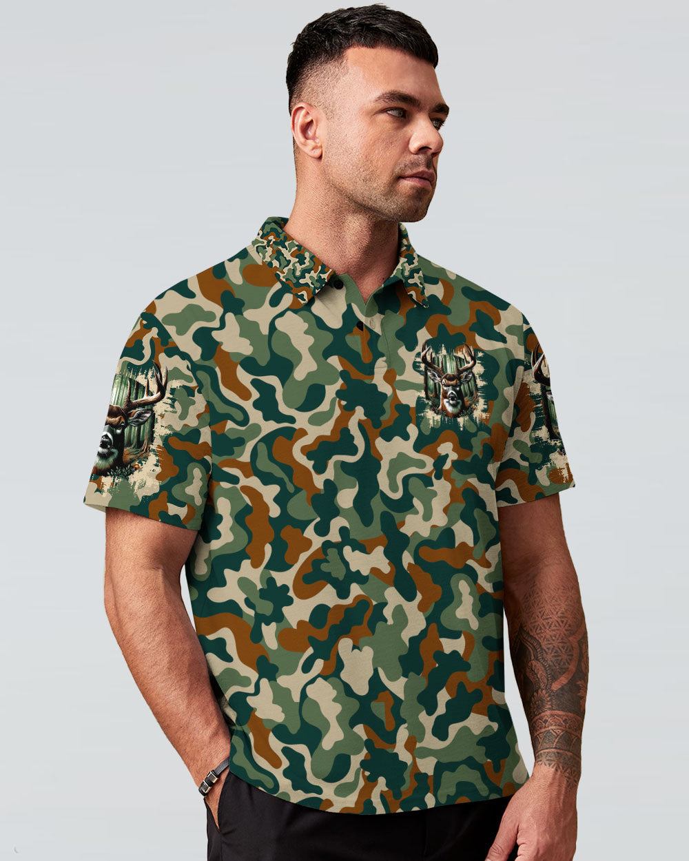 BLISSCORNERS GO HUNTING IN THEIR SEVENTIES DEER ALL OVER PRINT