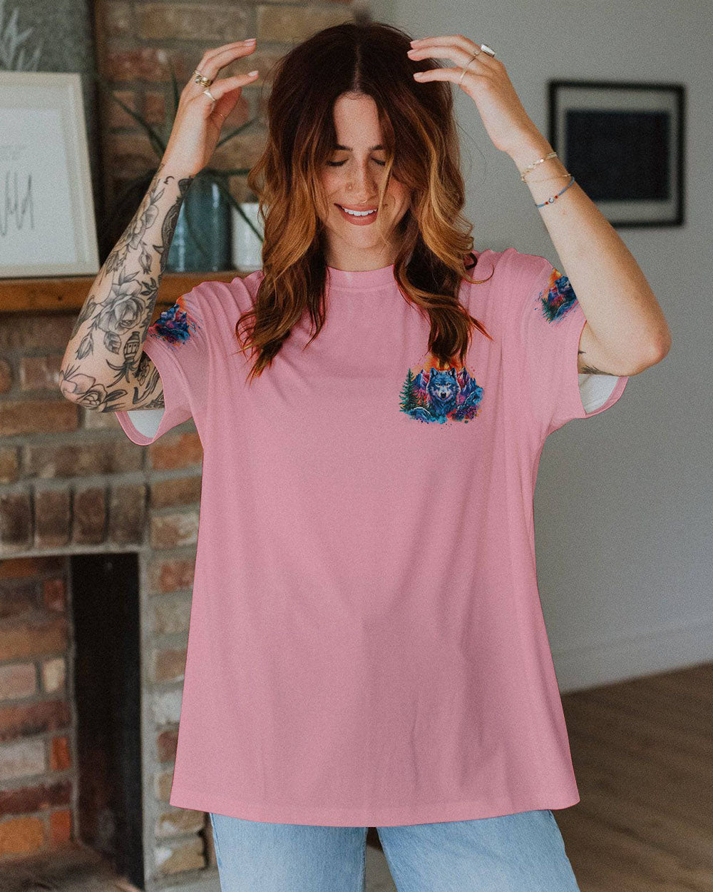 BLISSCORNERS BE WILD AND WONDER WOLF ALL OVER PRINT