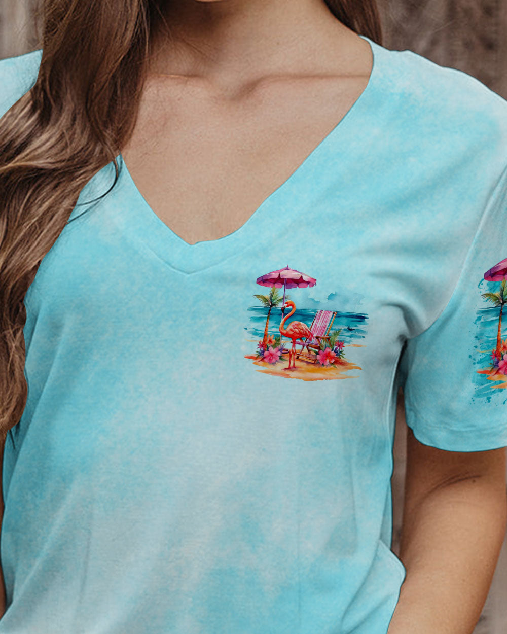 BLISSCORNERS SANDY TOES SUNKISSED NOSE FLAMINGO ALL OVER PRINT