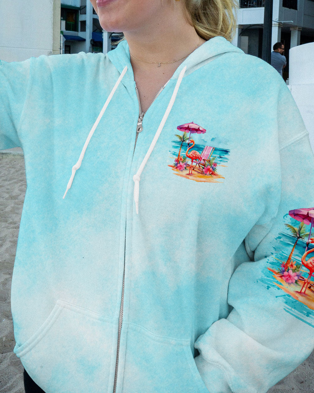 BLISSCORNERS SANDY TOES SUNKISSED NOSE FLAMINGO ALL OVER PRINT