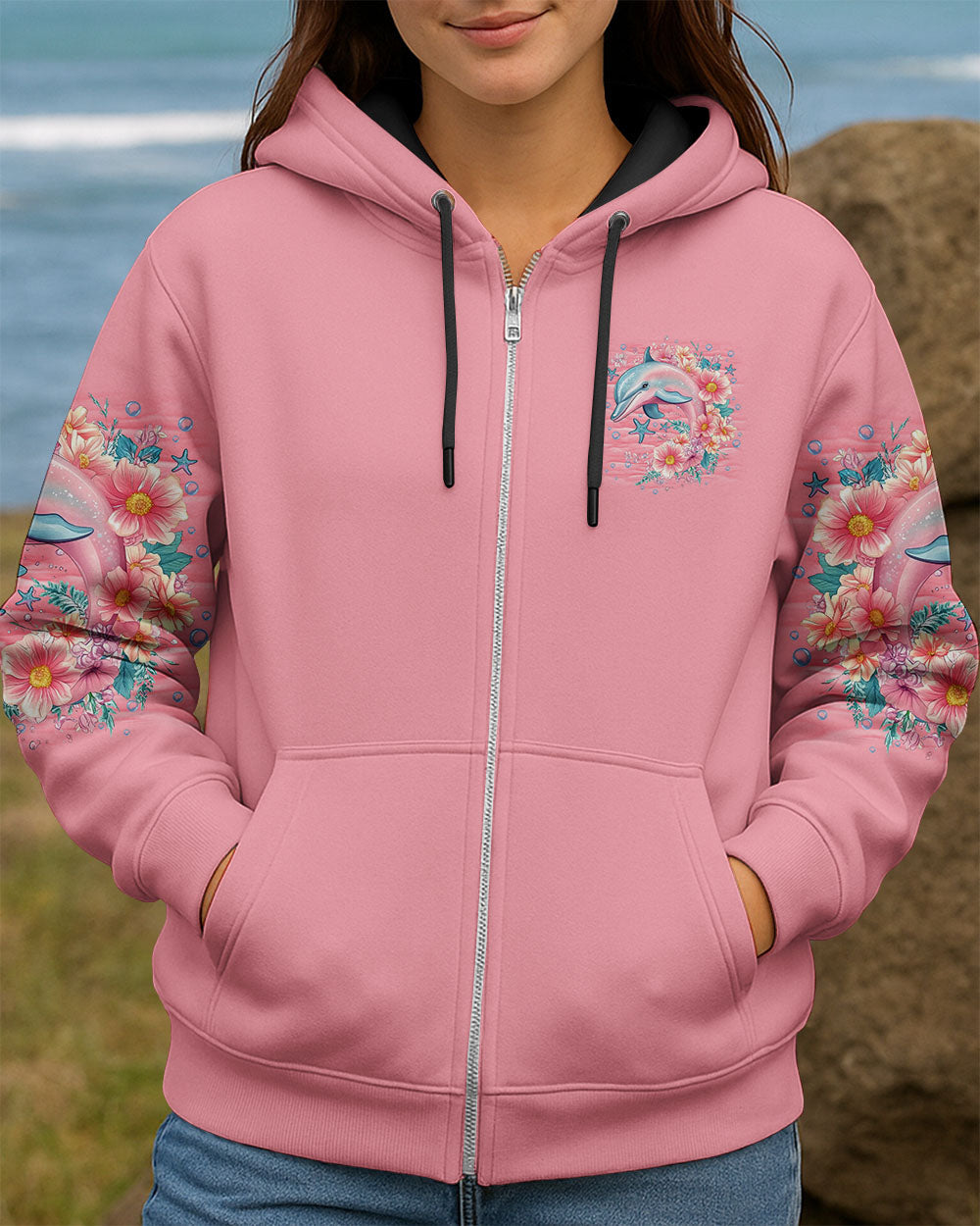 BLISSCORNERS SALTWATER HEALS EVERYTHING DOLPHIN ALL OVER PRINT