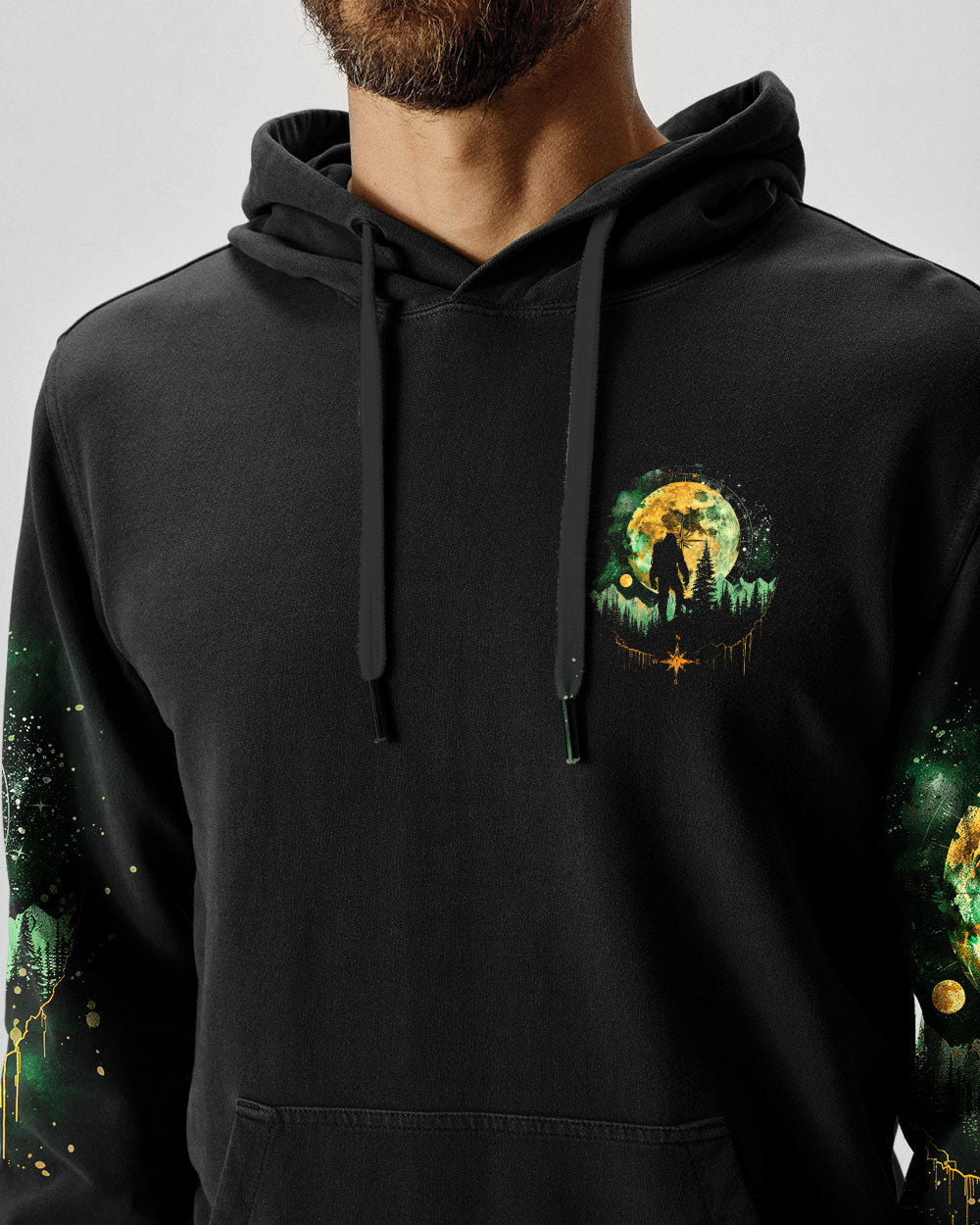 BLISSCORNERS NOT ALL WHO WANDER ARE LOST BIGFOOT COMPASS ALL OVER PRINT