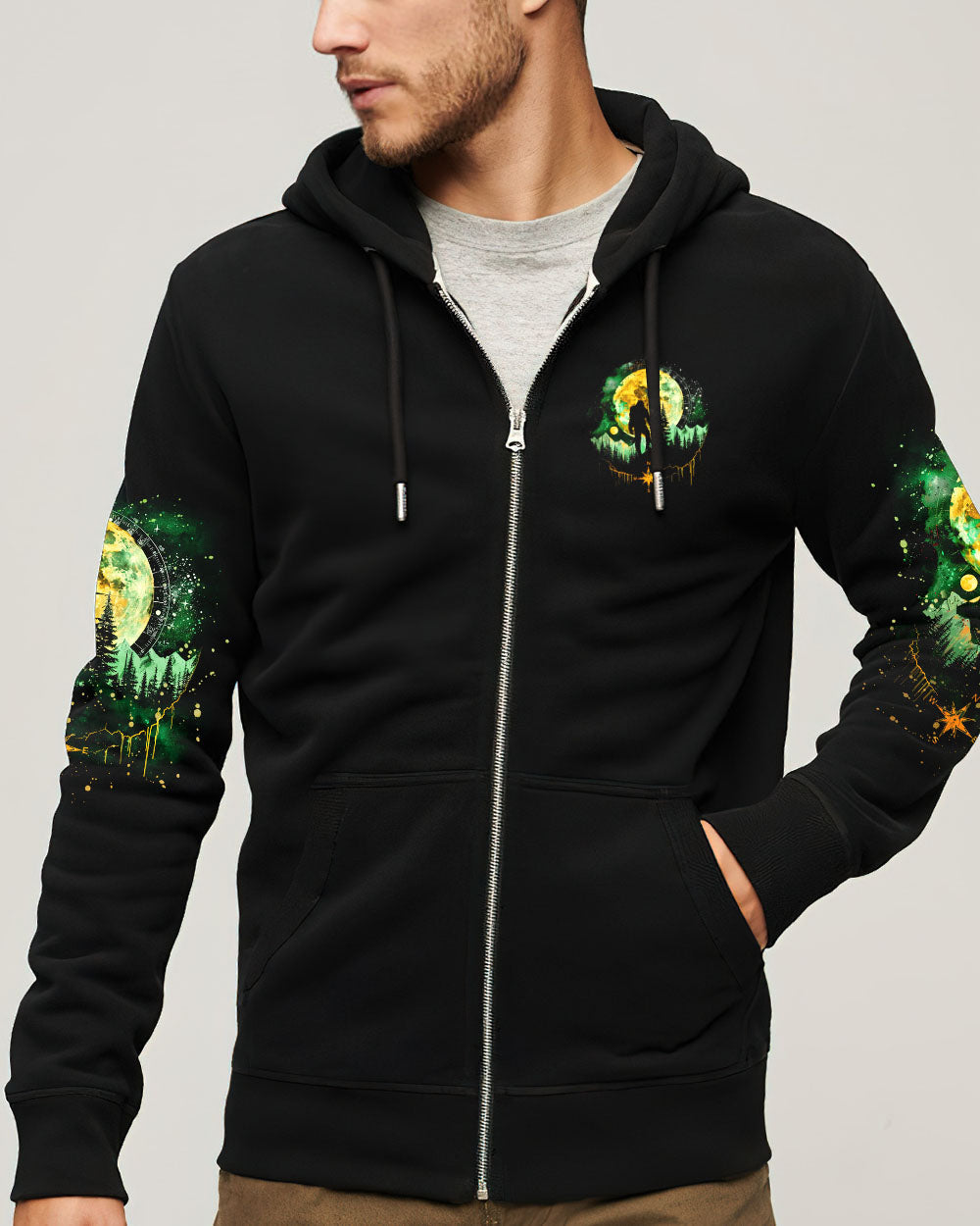 BLISSCORNERS NOT ALL WHO WANDER ARE LOST BIGFOOT COMPASS ALL OVER PRINT