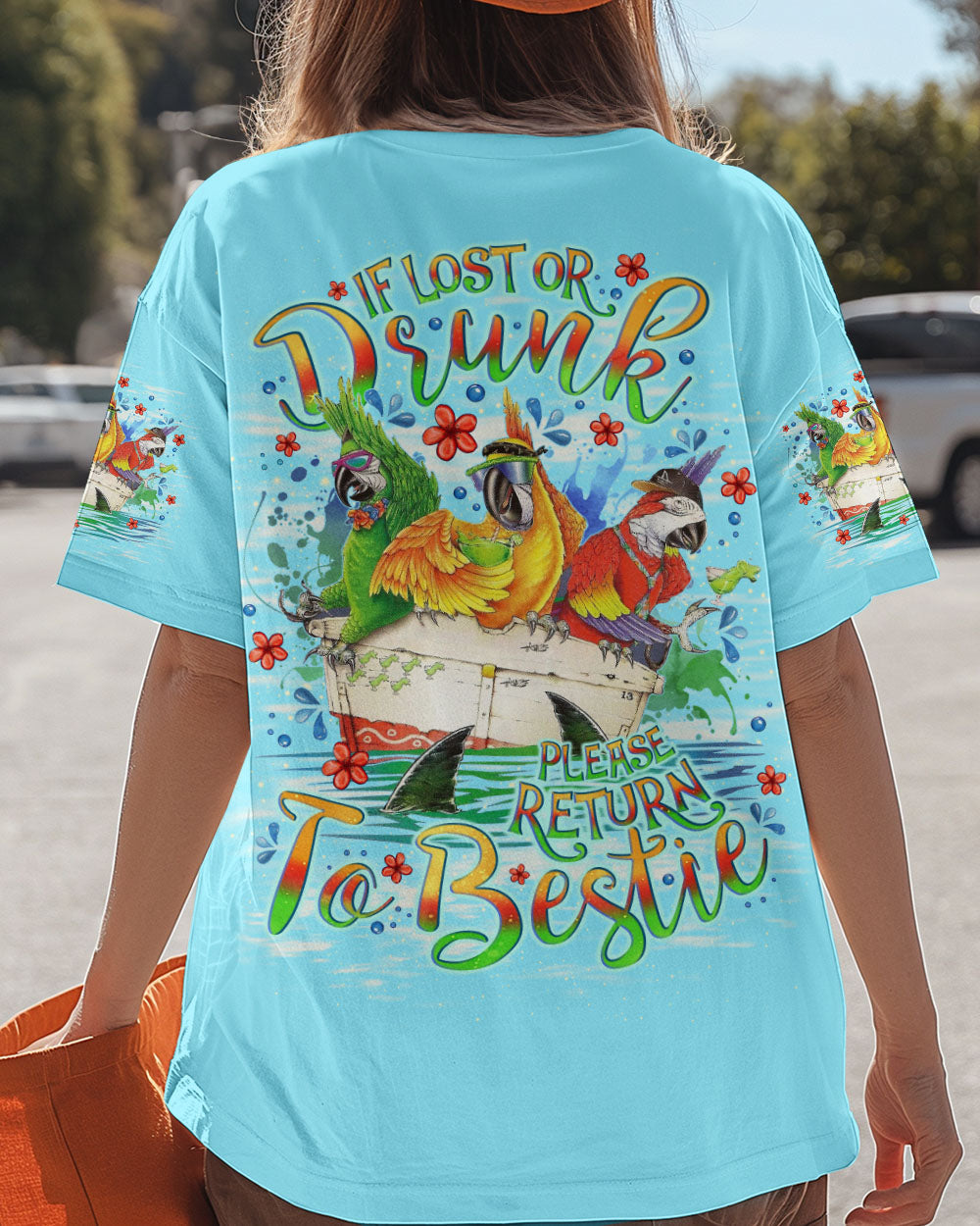 BLISSCORNERS IF LOST OR DRUNK PARROT ALL OVER PRINT