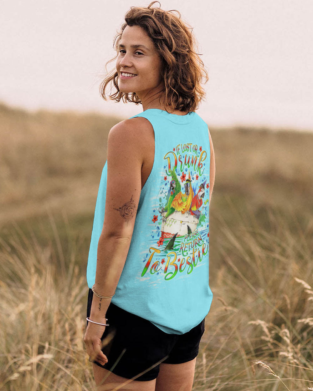 BLISSCORNERS IF LOST OR DRUNK PARROT ALL OVER PRINT