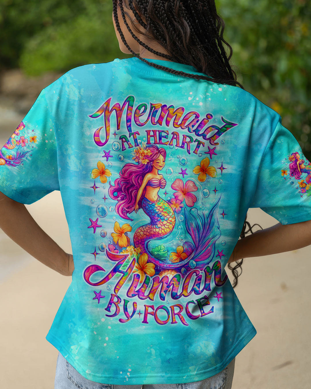 BLISSCORNERS MERMAID AT HEART HUMAN BY FORCE ALL OVER PRINT