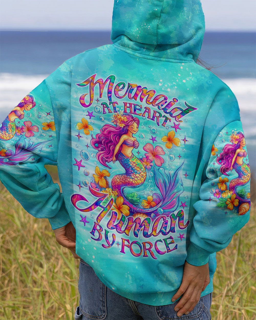 BLISSCORNERS MERMAID AT HEART HUMAN BY FORCE ALL OVER PRINT
