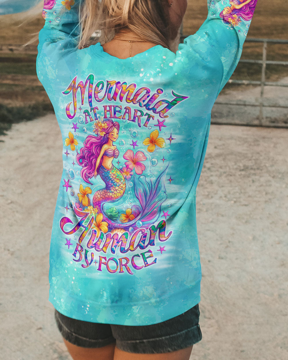 BLISSCORNERS MERMAID AT HEART HUMAN BY FORCE ALL OVER PRINT