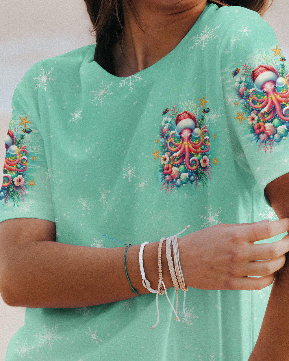 BLISSCORNERS SALTWATER HEALS EVERYTHING OCTOPUS CHRISTMAS ALL OVER PRINT