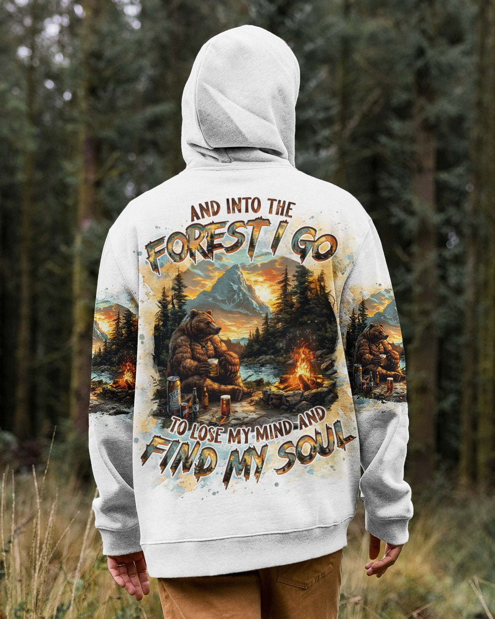 BLISSCORNERS AND INTO THE FOREST I GO BEAR ALL OVER PRINT