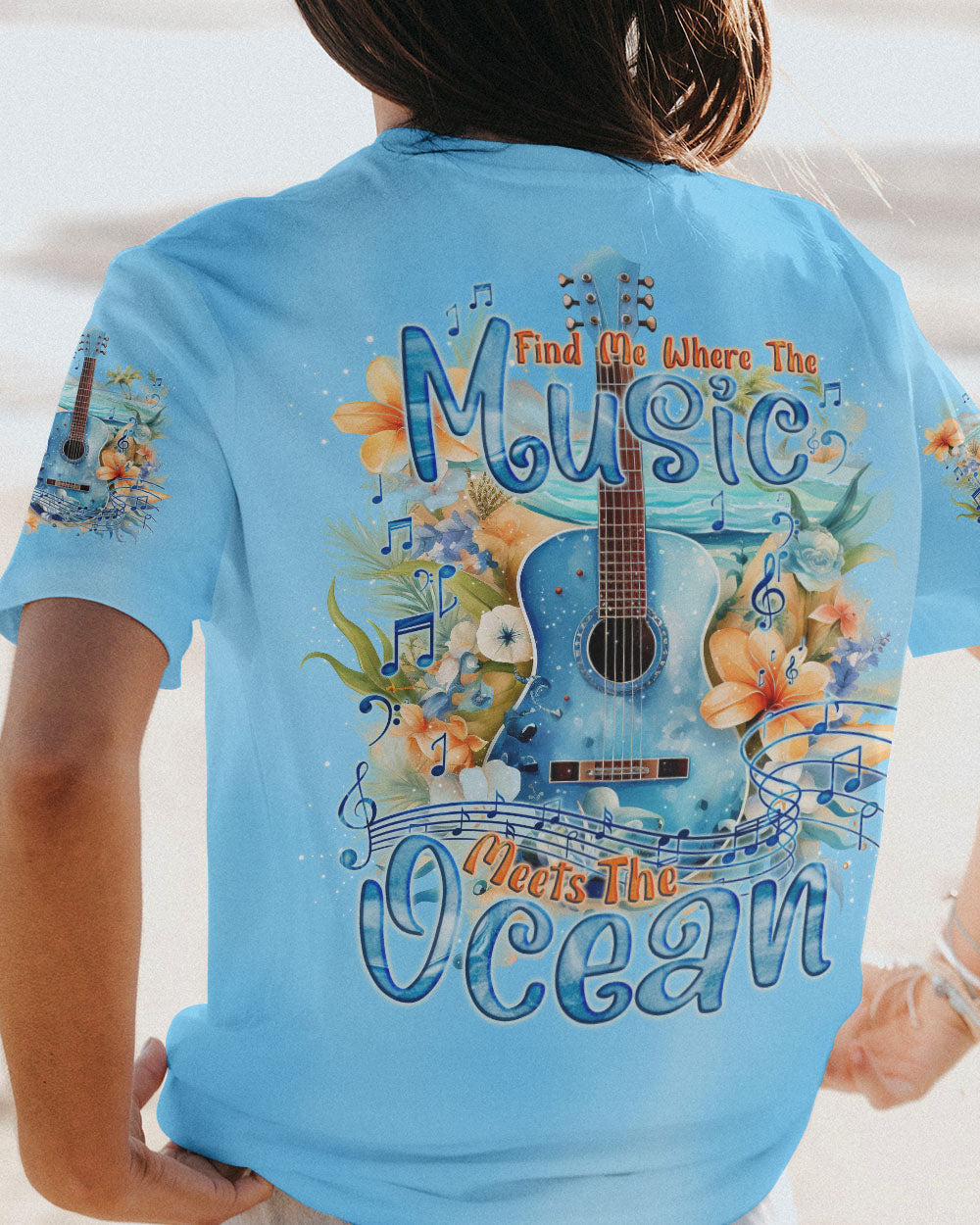 BLISSCORNERS FIND ME WHERE THE MUSIC MEETS THE OCEAN ALL OVER PRINT