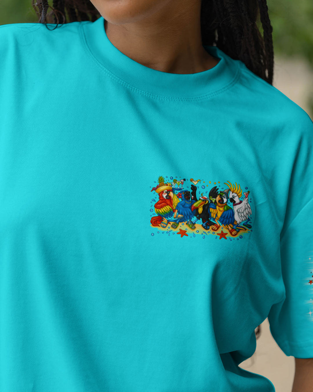 BLISSCORNERS BEACHES BOOZE BESTIES PARROT ALL OVER PRINT