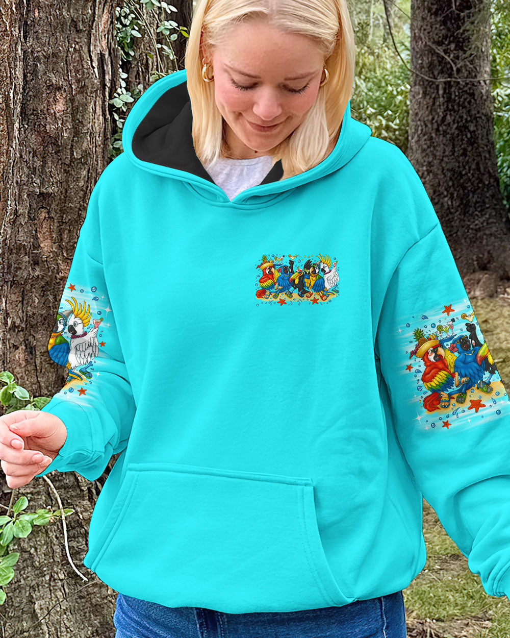 BLISSCORNERS BEACHES BOOZE BESTIES PARROT ALL OVER PRINT