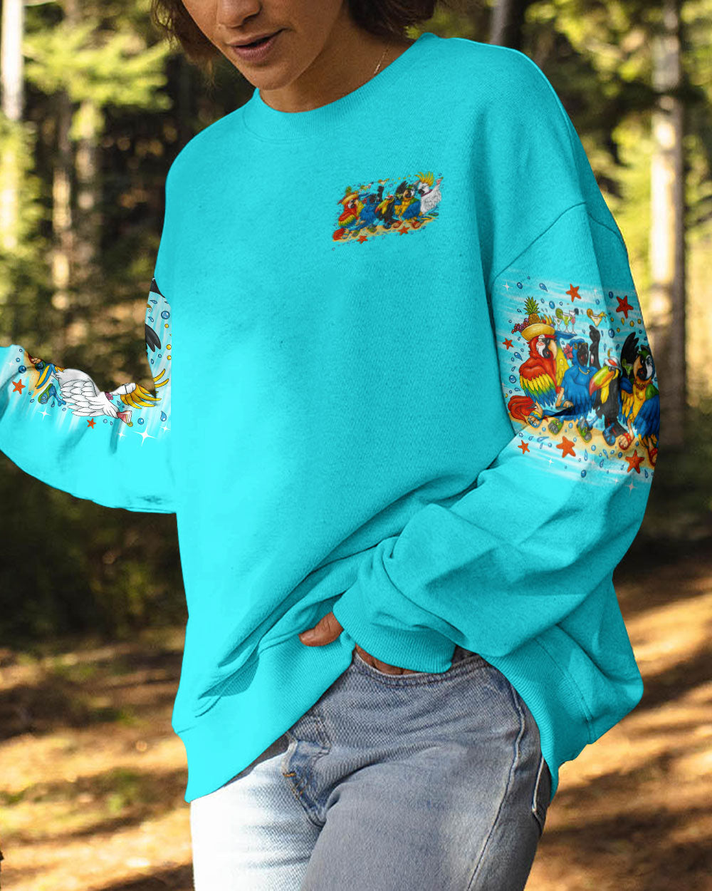BLISSCORNERS BEACHES BOOZE BESTIES PARROT ALL OVER PRINT