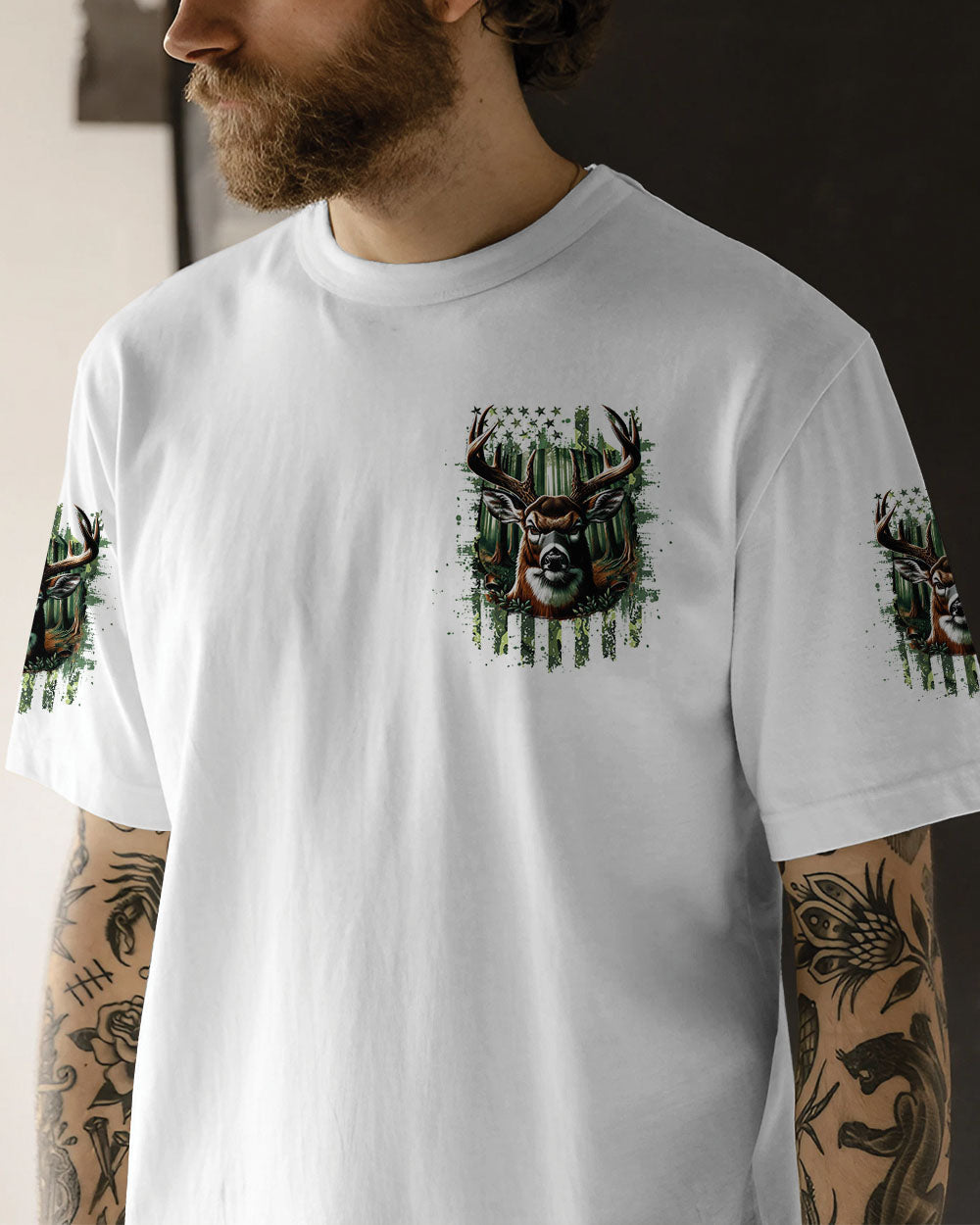 BLISSCORNERS BUCK AROUND AND FIND OUT DEER HUNTING ALL OVER PRINT