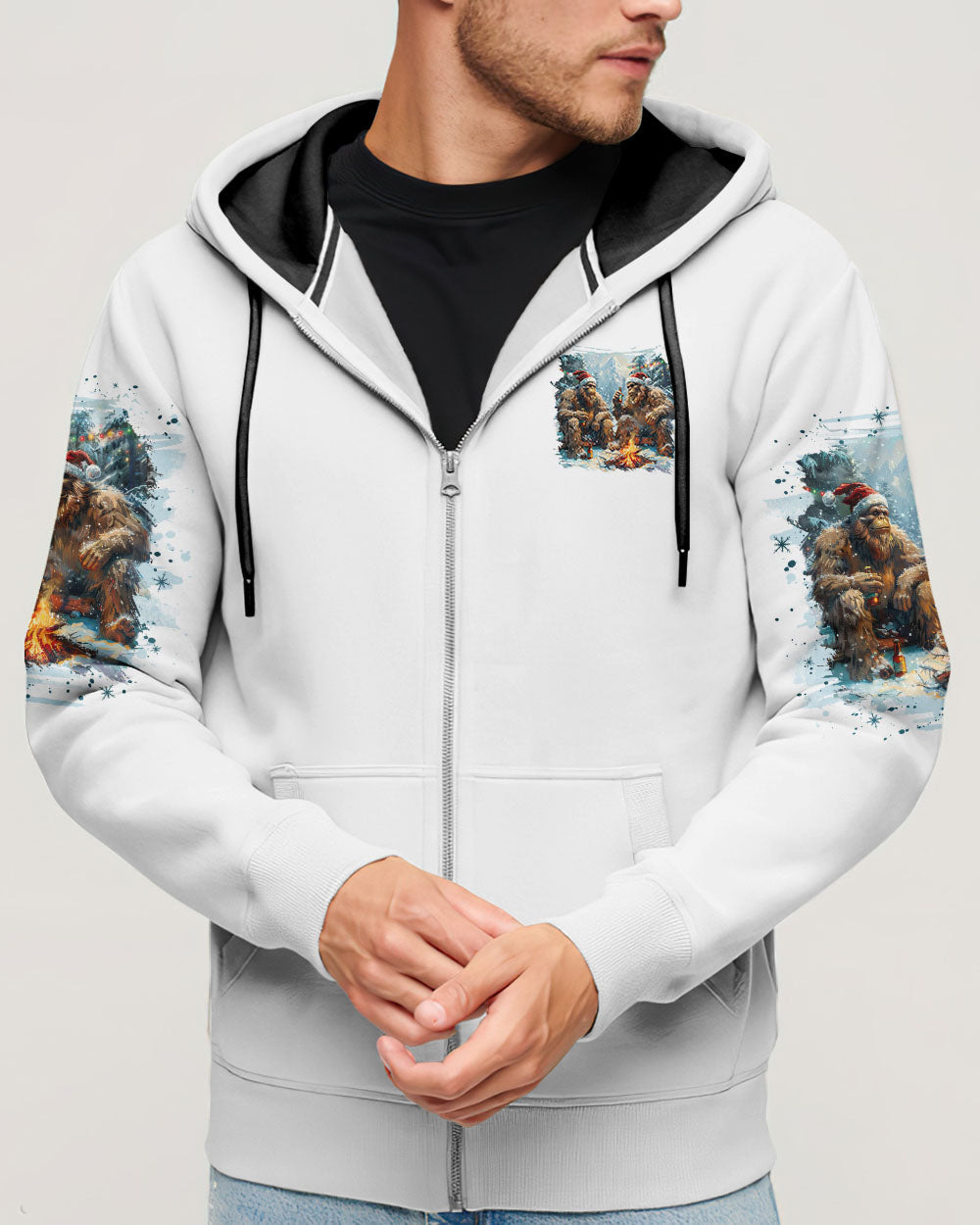 BLISSCORNERS MAKING MEMORIES ONE CAMPFIRE AT A TIME BIGFOOT CHRISTMAS ALL OVER PRINT