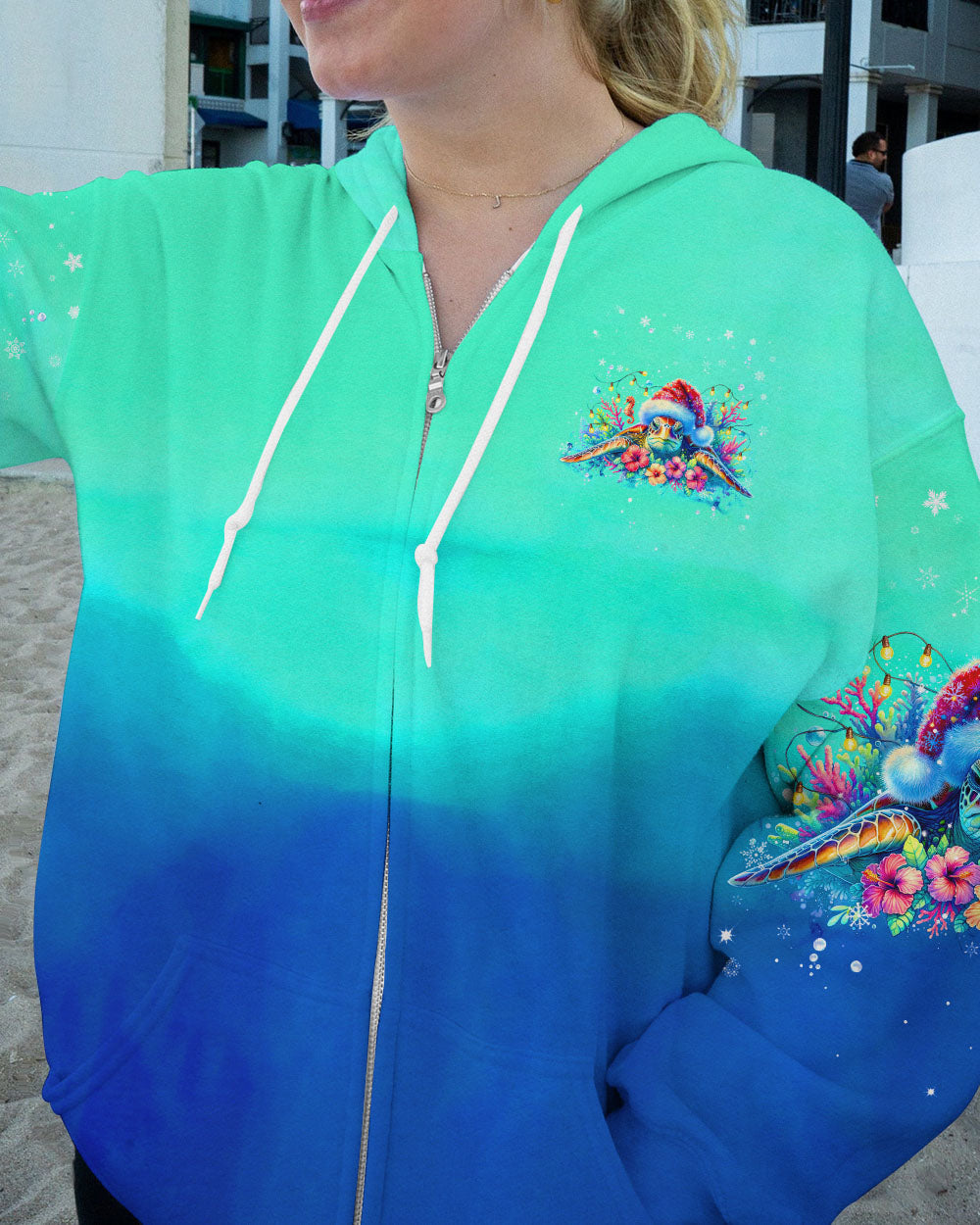 BLISSCORNERS SALTWATER HEALS EVERYTHING TURTLE CHRISTMAS ALL OVER PRINT