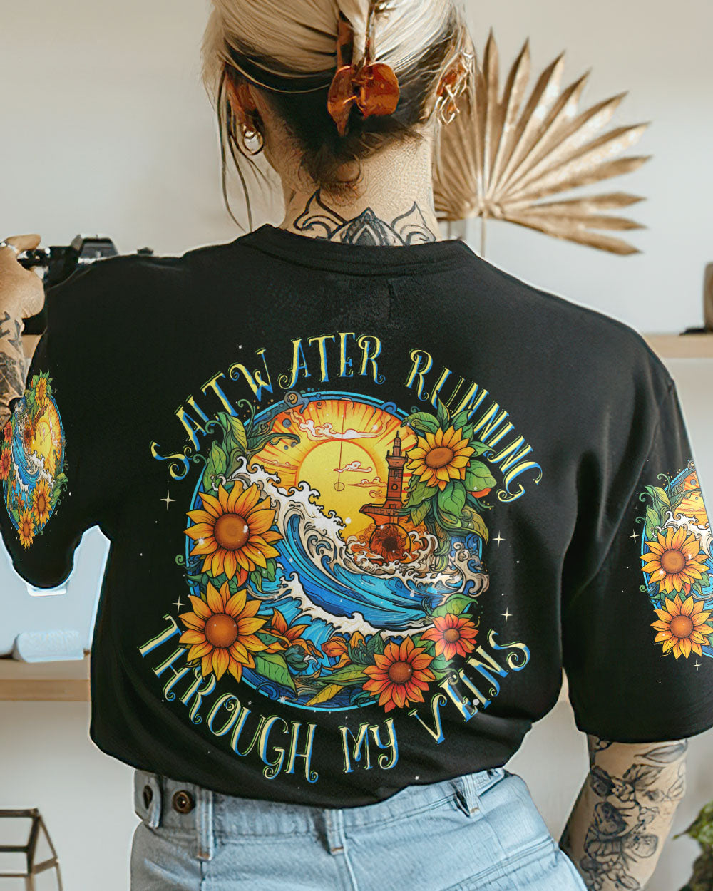BLISSCORNERS SALTWATER RUNNING THROUGH MY VEINS ALL OVER PRINT