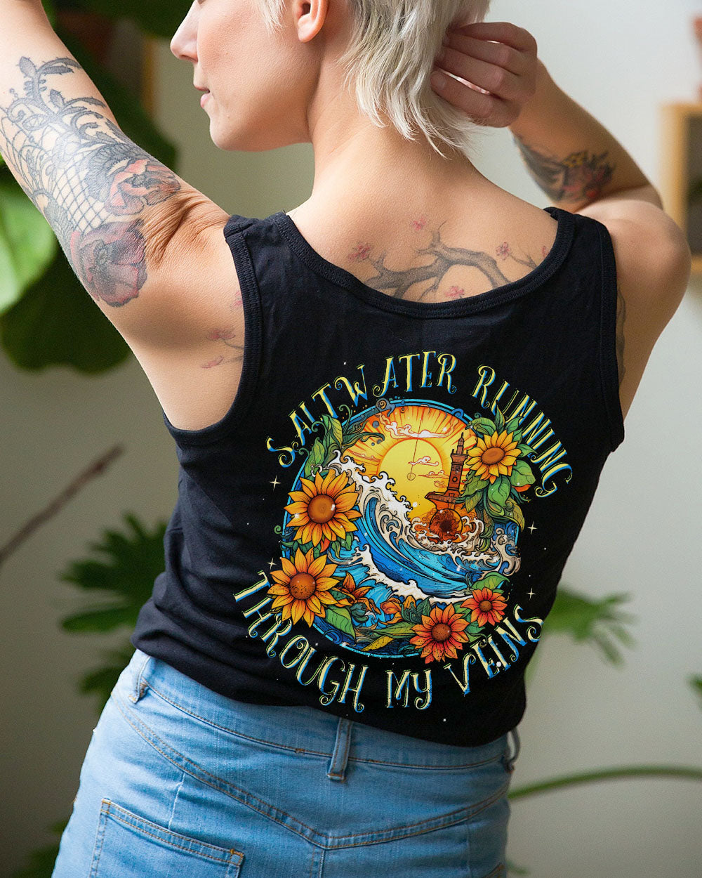 BLISSCORNERS SALTWATER RUNNING THROUGH MY VEINS ALL OVER PRINT