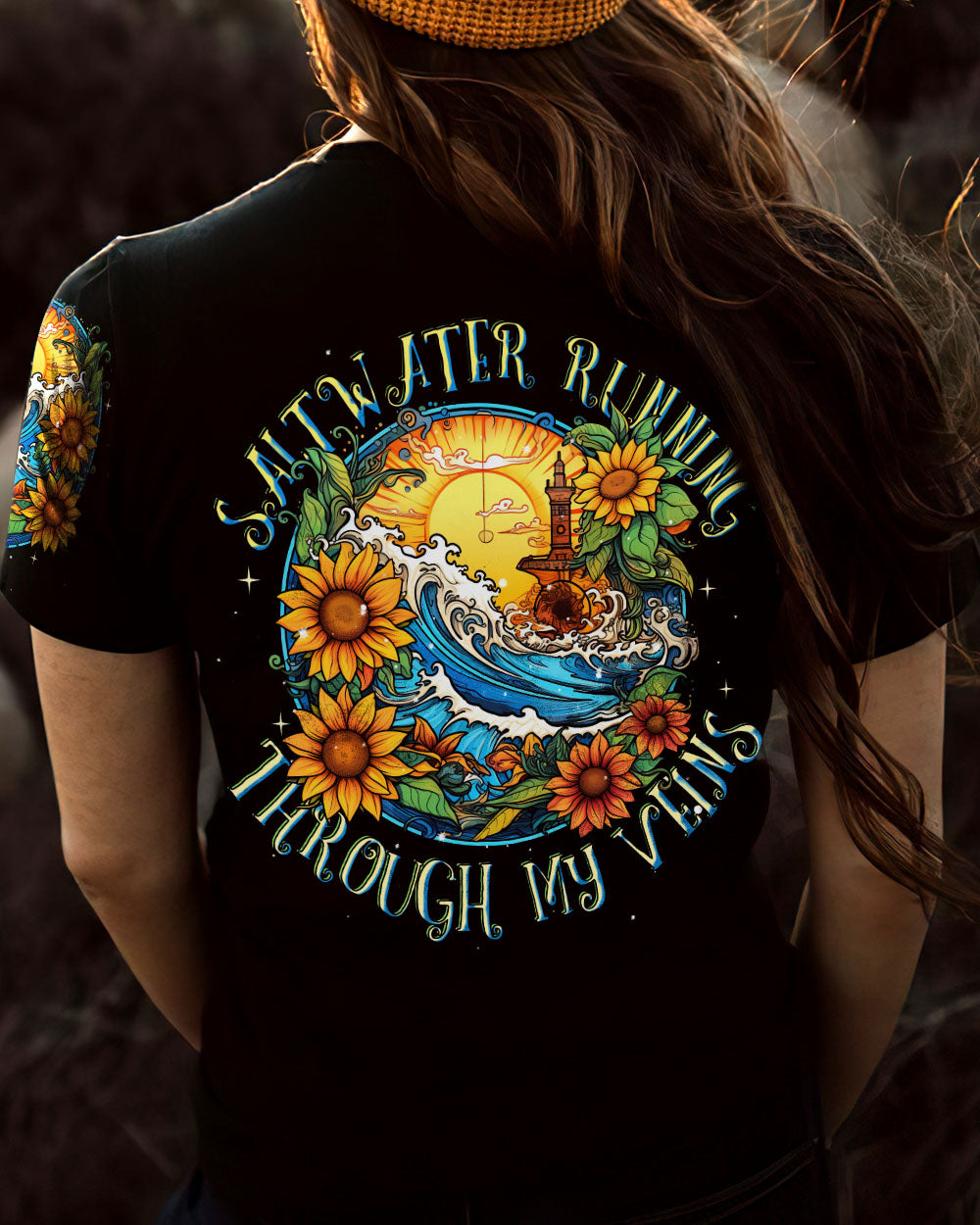 BLISSCORNERS SALTWATER RUNNING THROUGH MY VEINS ALL OVER PRINT