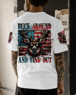 BLISSCORNERS BUCK AROUND AND FIND OUT DEER HUNTING ALL OVER PRINT