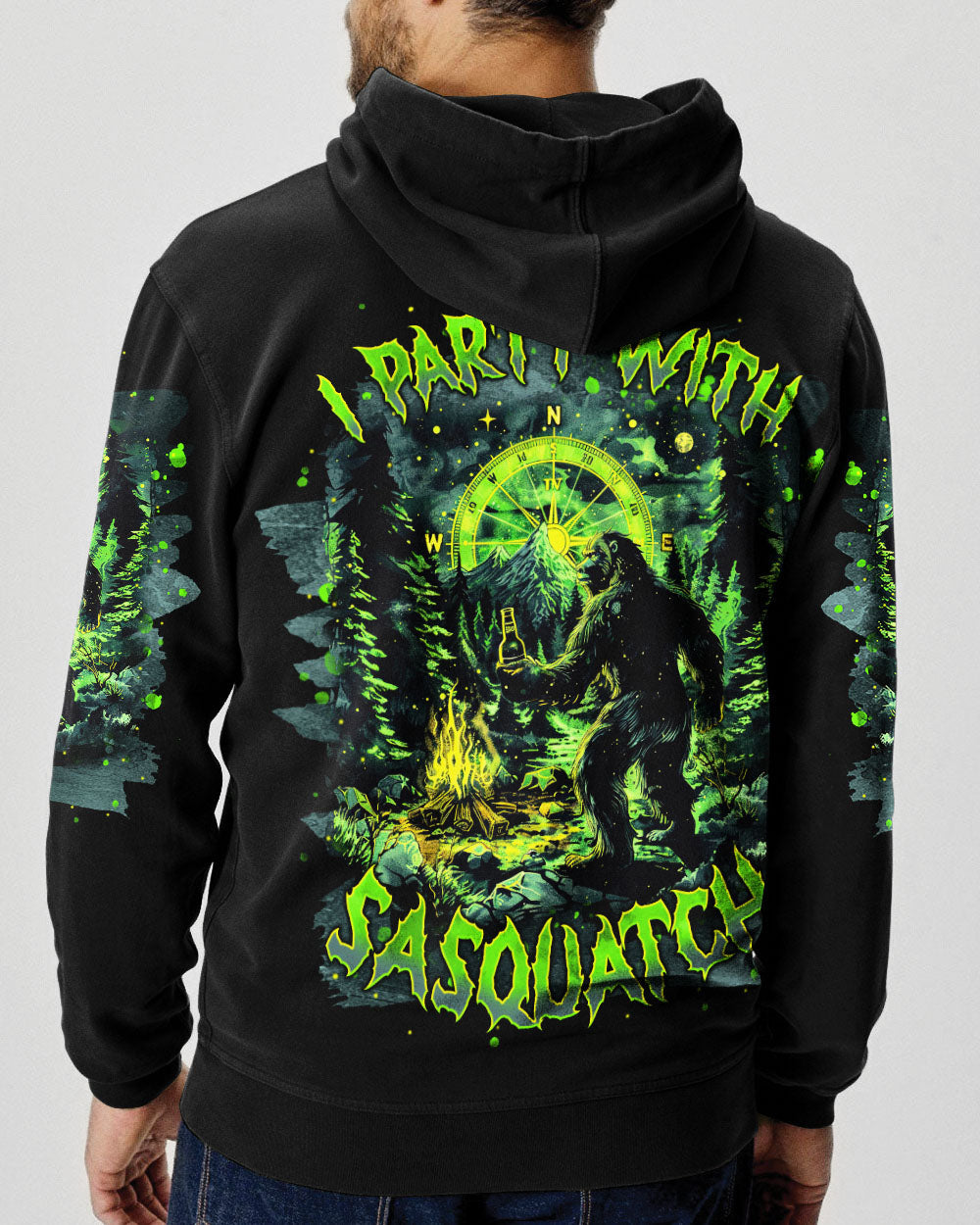 BLISSCORNERS I PARTY WITH SASQUATCH BIGFOOT ALL OVER PRINT