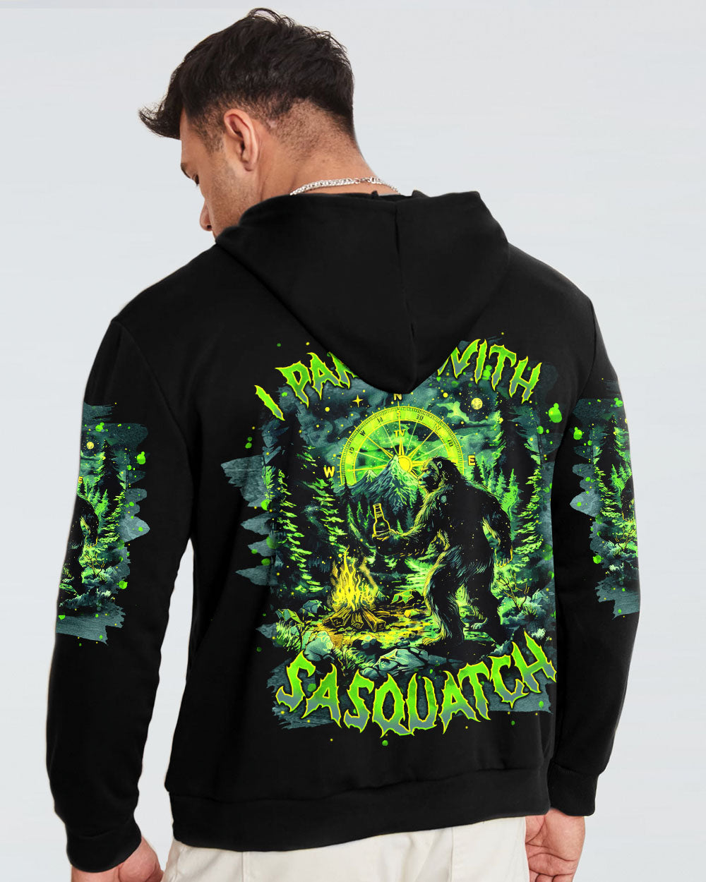 BLISSCORNERS I PARTY WITH SASQUATCH BIGFOOT ALL OVER PRINT