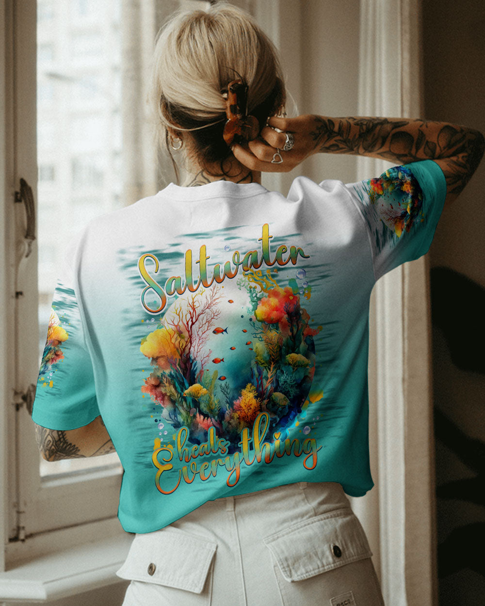 BLISSCORNERS SALTWATER HEALS EVERYTHING ALL OVER PRINT