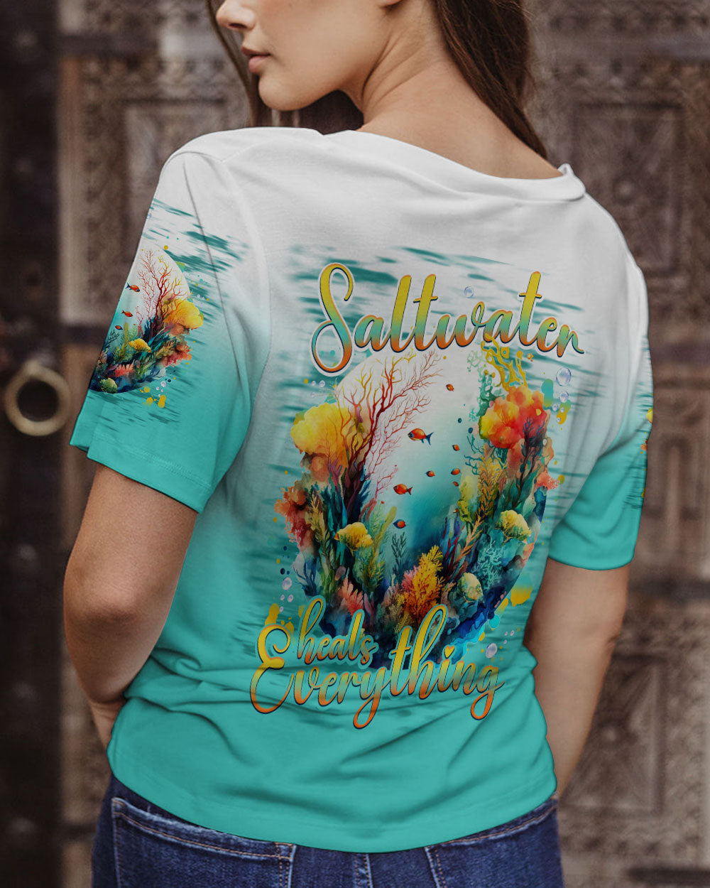 BLISSCORNERS SALTWATER HEALS EVERYTHING ALL OVER PRINT