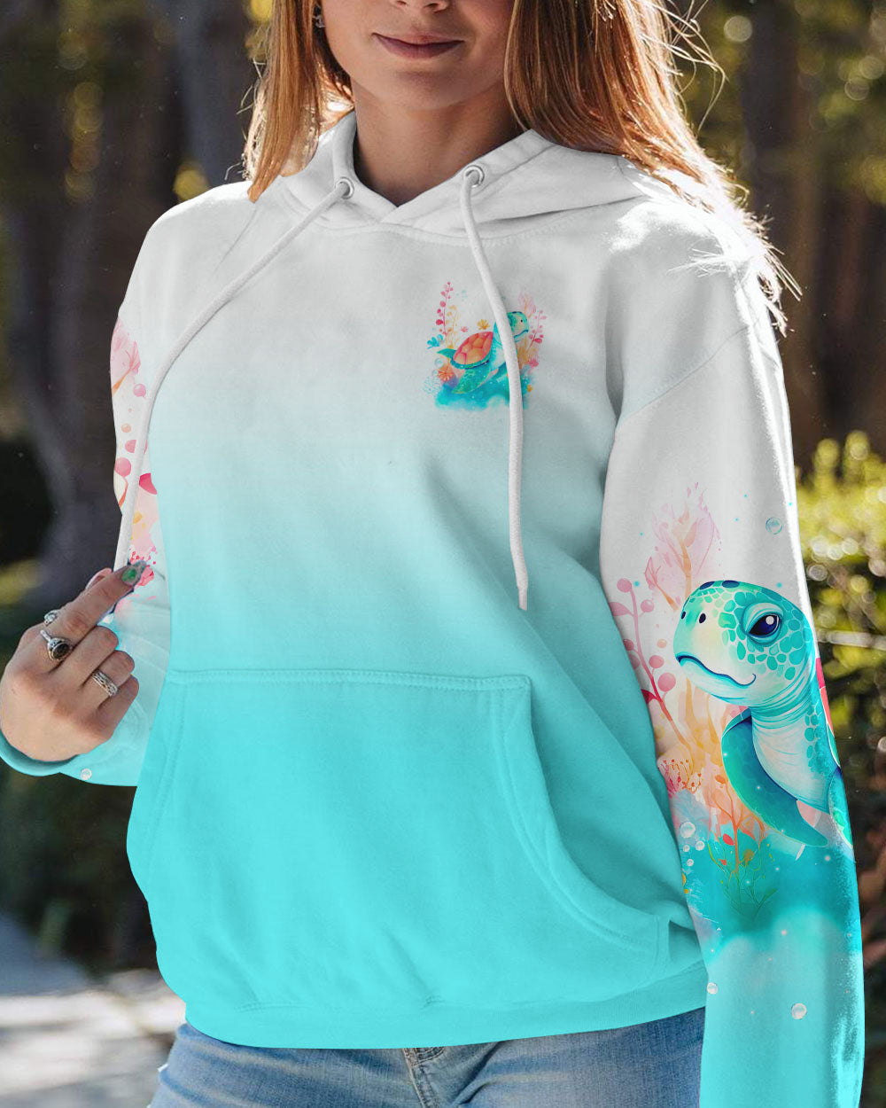 BLISSCORNERS SMELL THE SEA FEEL THE BREEZE TURTLE ALL OVER PRINT
