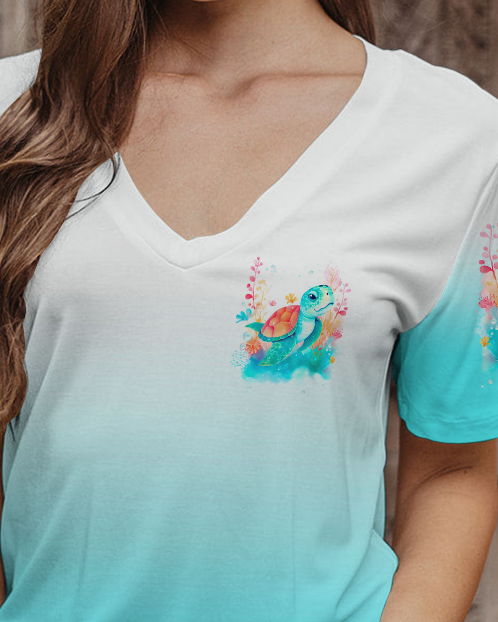 BLISSCORNERS SMELL THE SEA FEEL THE BREEZE TURTLE ALL OVER PRINT
