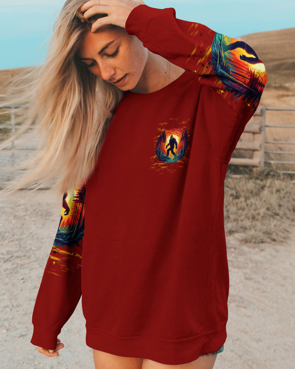 BLISSCORNERS AND INTO THE FOREST I GO BIGFOOT ALL OVER PRINT