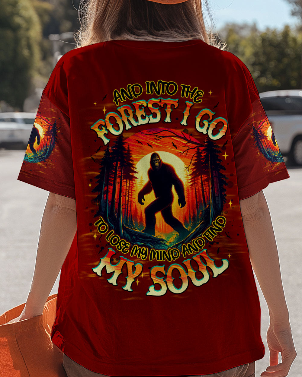 BLISSCORNERS AND INTO THE FOREST I GO BIGFOOT ALL OVER PRINT